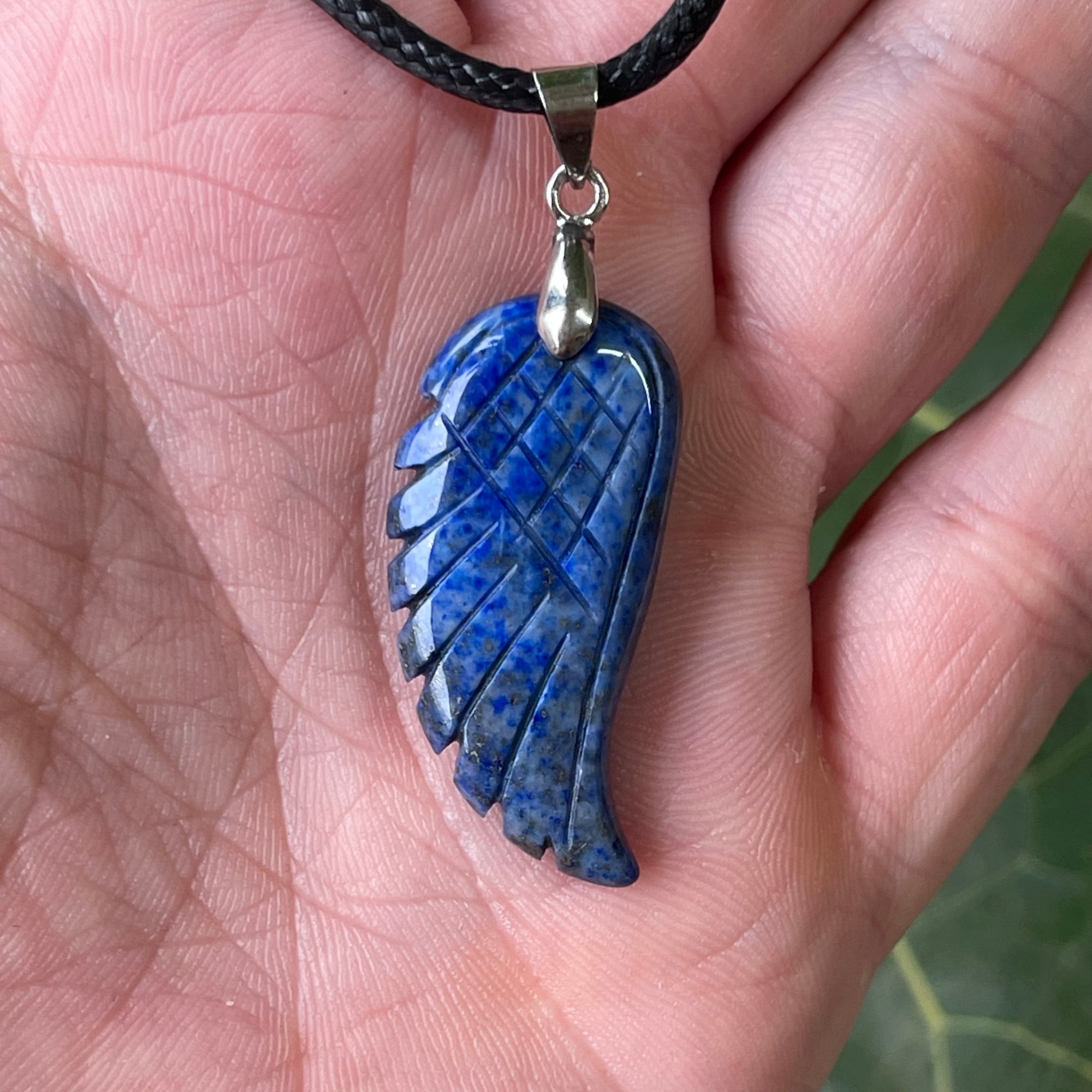 Lapis Lazuli Wing Pendant