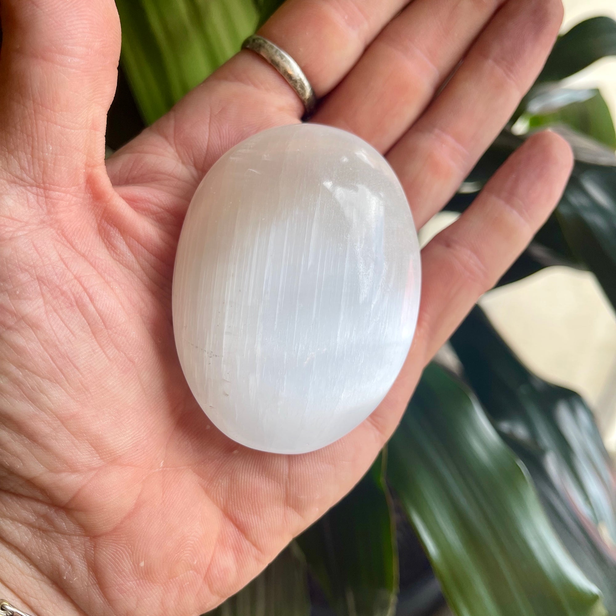 Stunning Selenite Palm Stone - The Spirit of Life