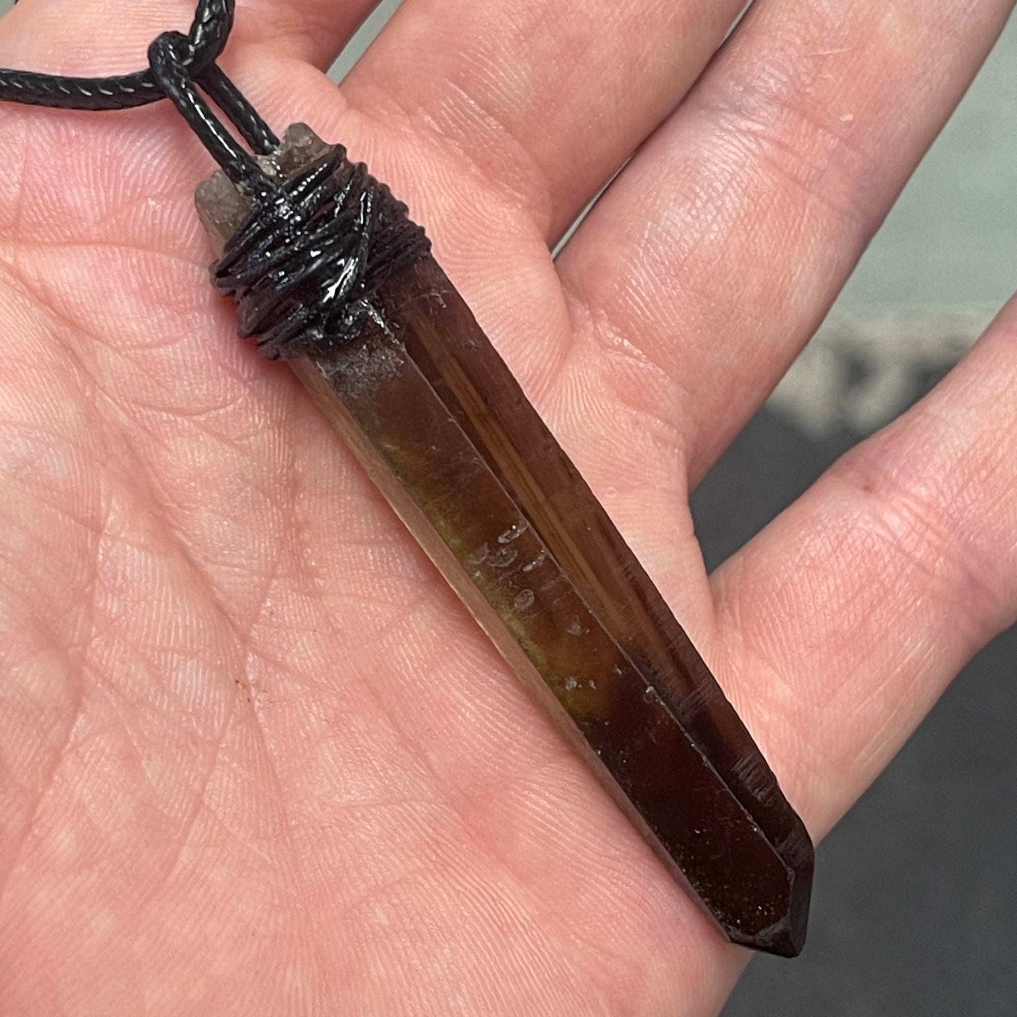 Smoky Lemurian Quartz Handmade Pendant