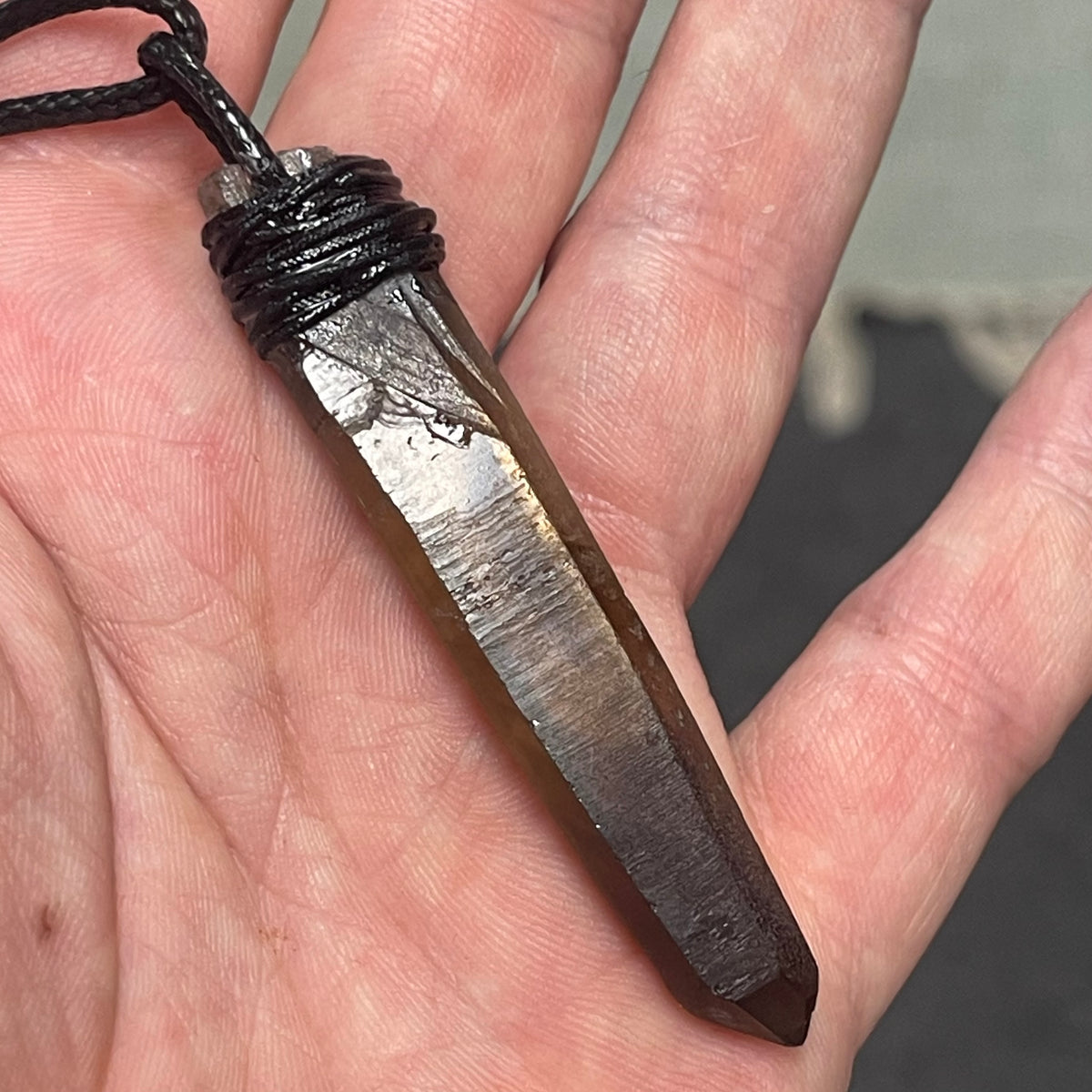 Smoky Lemurian Quartz Handmade Pendant