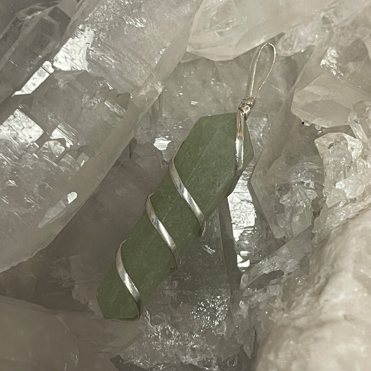 Green Aventurine Wrap Pendant