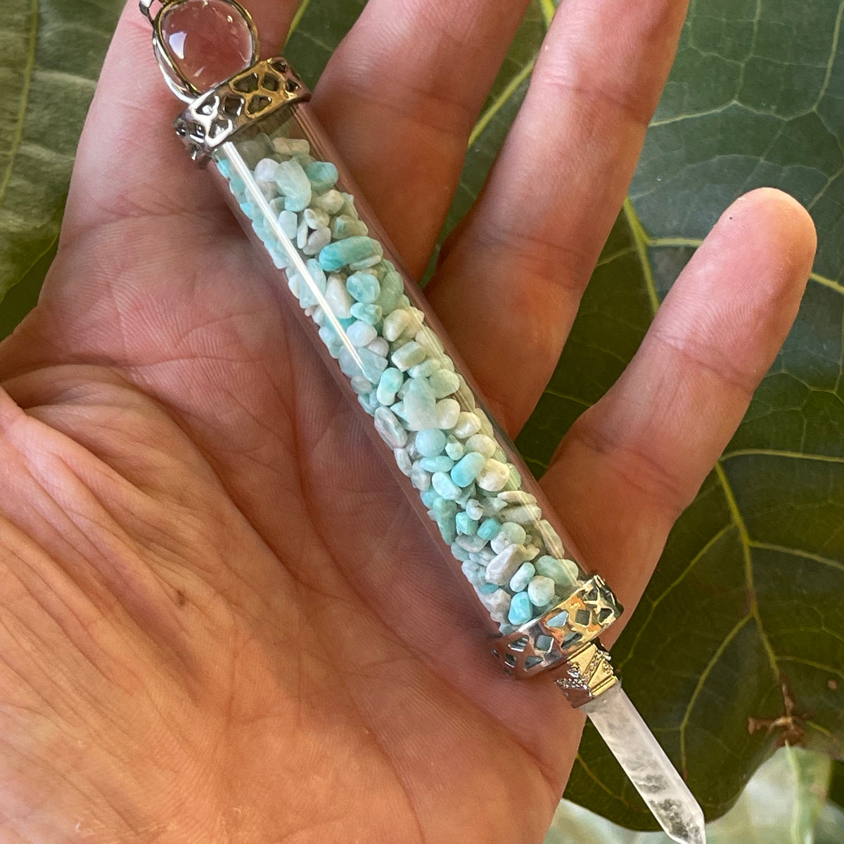 Amazonite Chip  Wand/ Pendant 28g