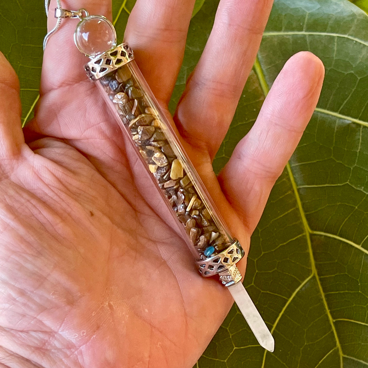 Tigers Eye Chip  Wand/ Pendant 34g