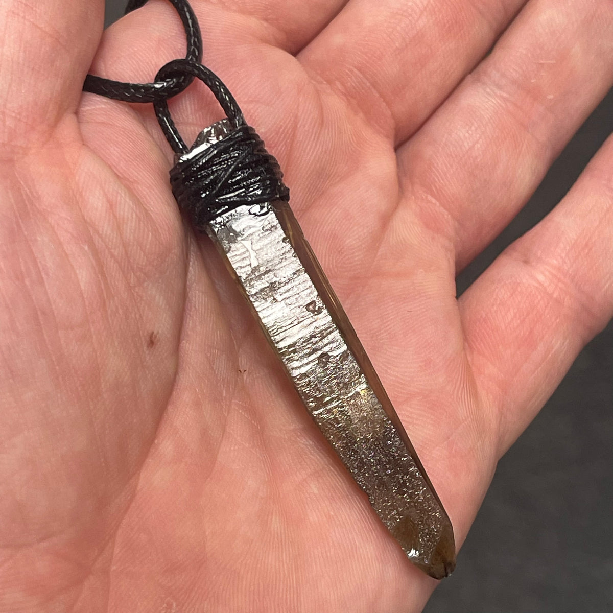 Smoky Lemurian Quartz Handmade Pendant