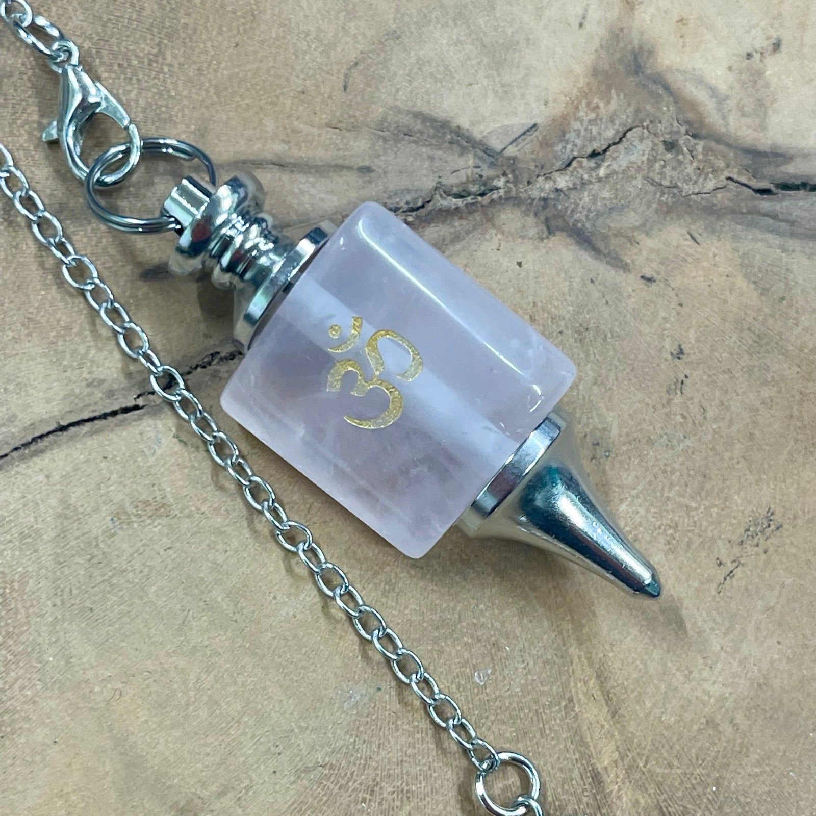 Rose Quartz OM Pendulum