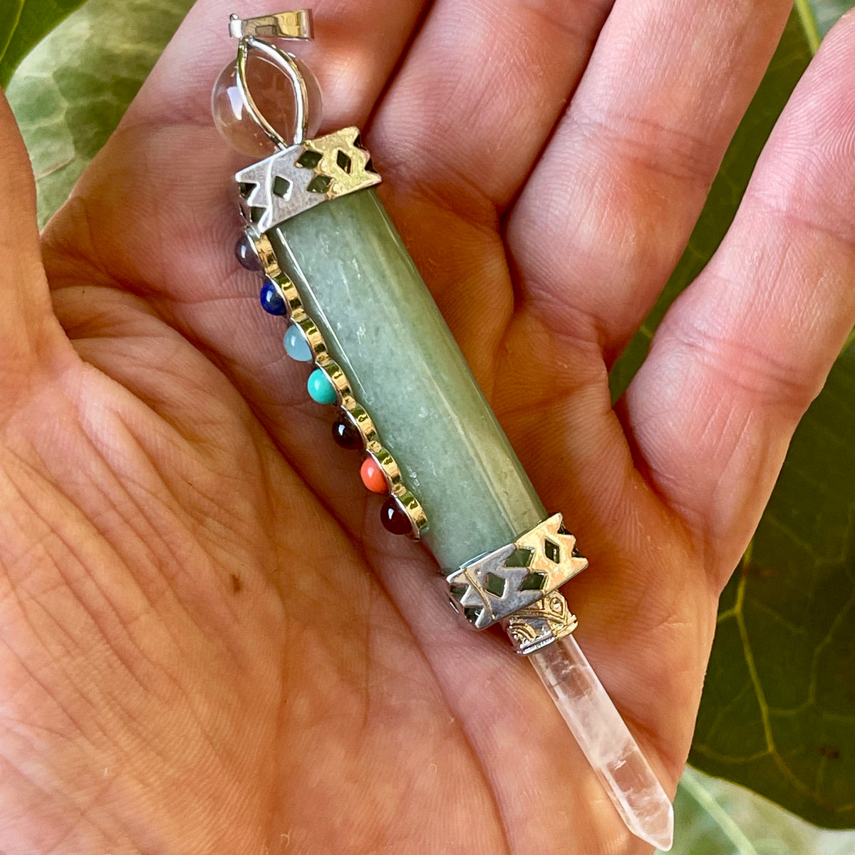 Green Aventurine  Wand/ Pendant 28g