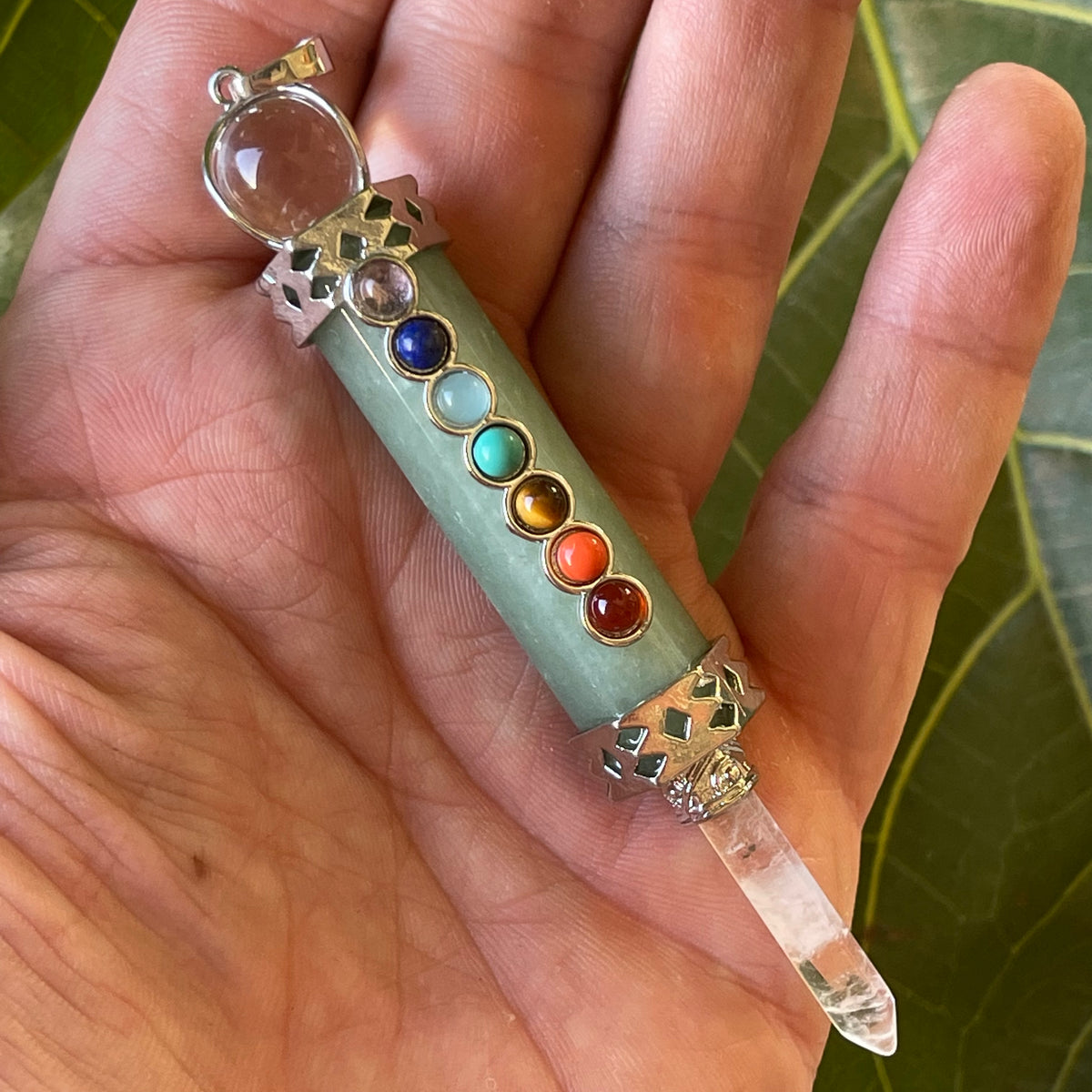 Green Aventurine  Wand/ Pendant 28g