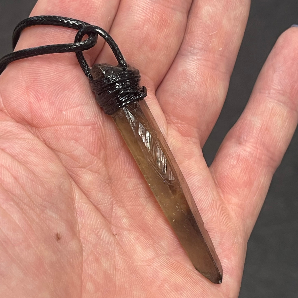 Smoky Lemurian Quartz Handmade Pendant