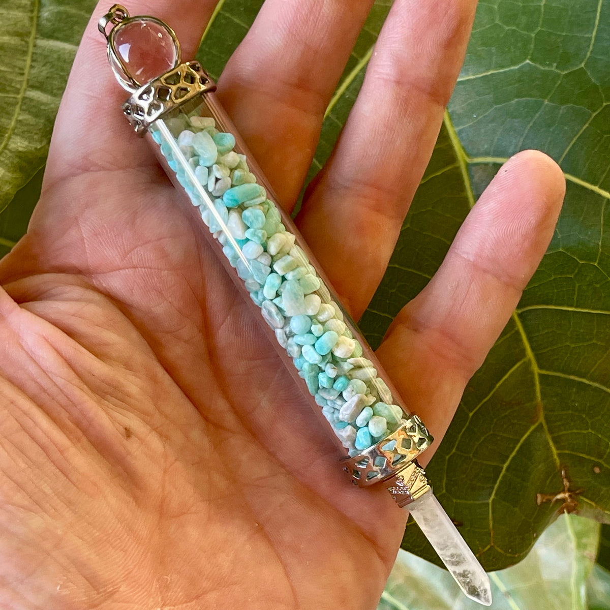 Amazonite Chip  Wand/ Pendant 28g