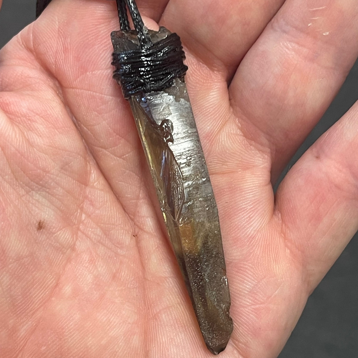 Smoky Lemurian Quartz Handmade Pendant