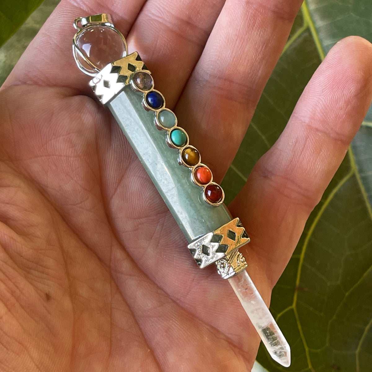 Green Aventurine  Wand/ Pendant 28g