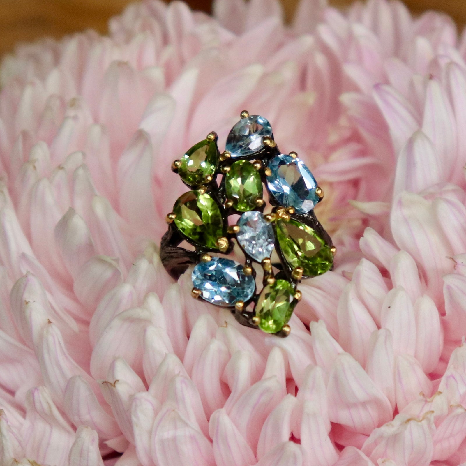 Mixed stone Sterling Silver Ring Sz 6.5 - The Spirit of Life