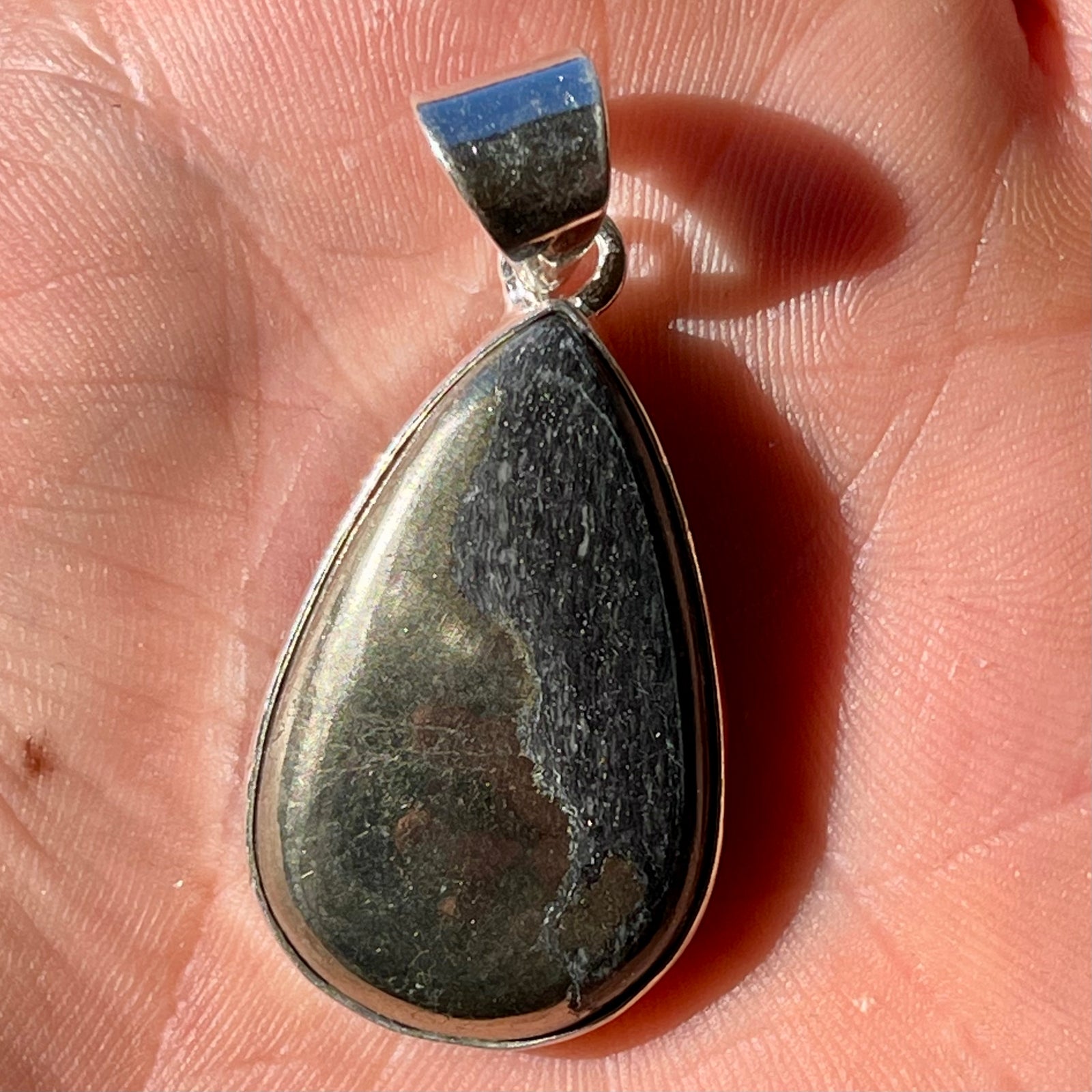 Pyrite Silver Plated Pendant - The Spirit of Life