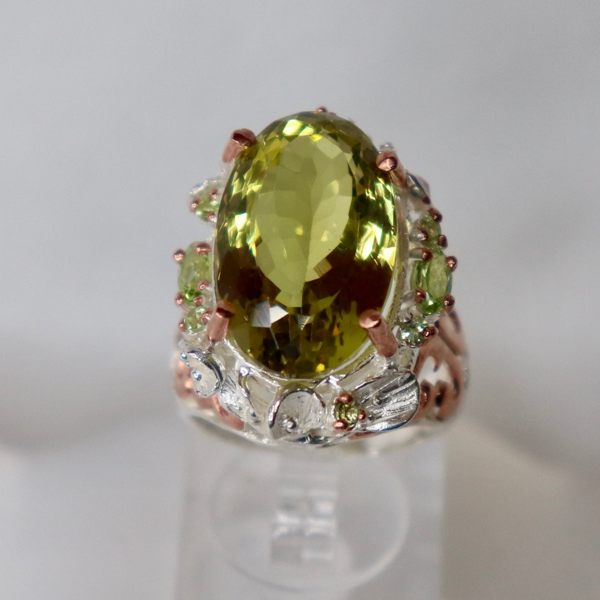 Lemon Quartz Sterling Silver Ring Sz 8 - The Spirit of Life