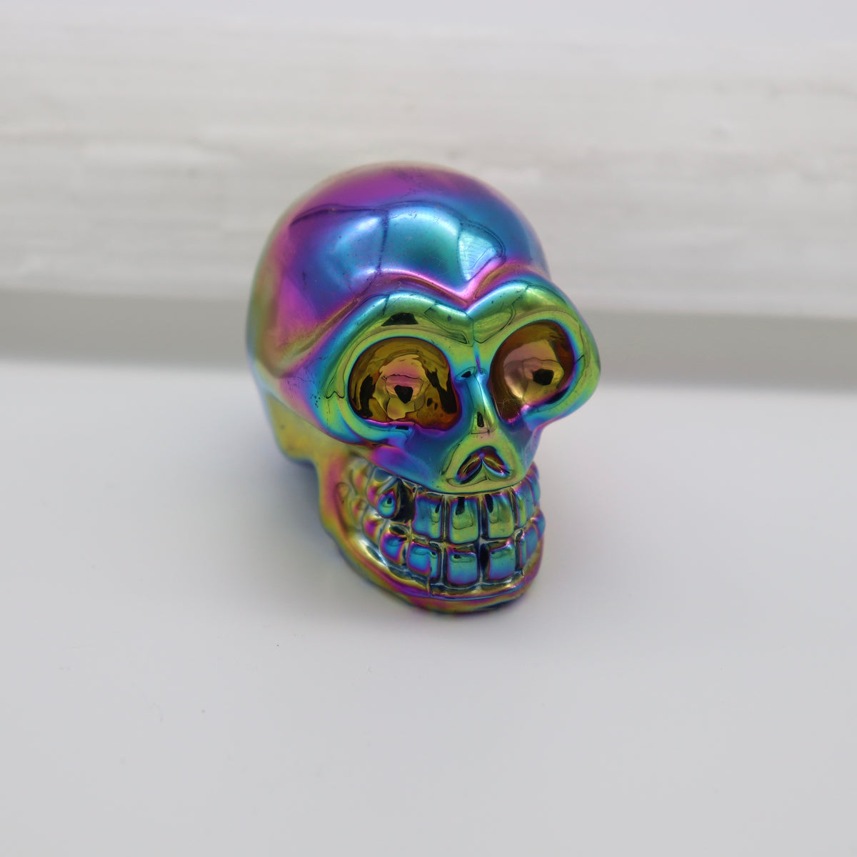 Titanium Quartz Skull Carving. 95g