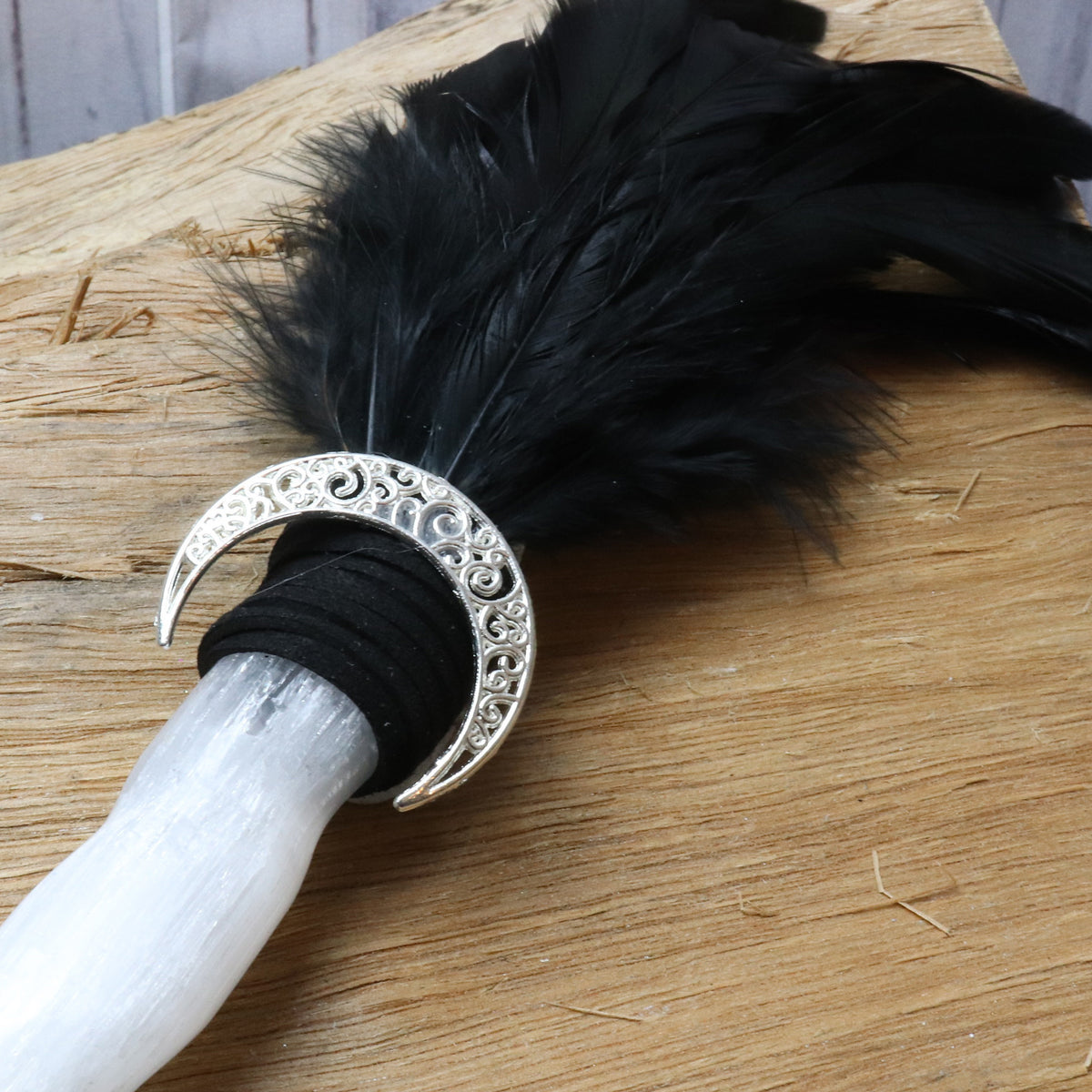 Moon Goddess Selenite Wand - The Spirit of Life