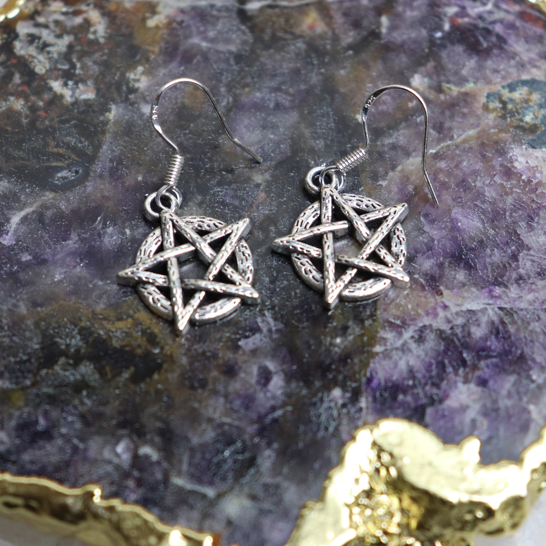Handmade Pentagram Earrings - The Spirit of Life