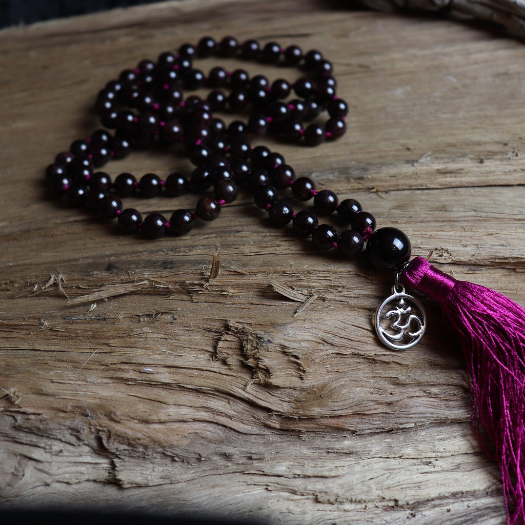 Garnet mala deals beads