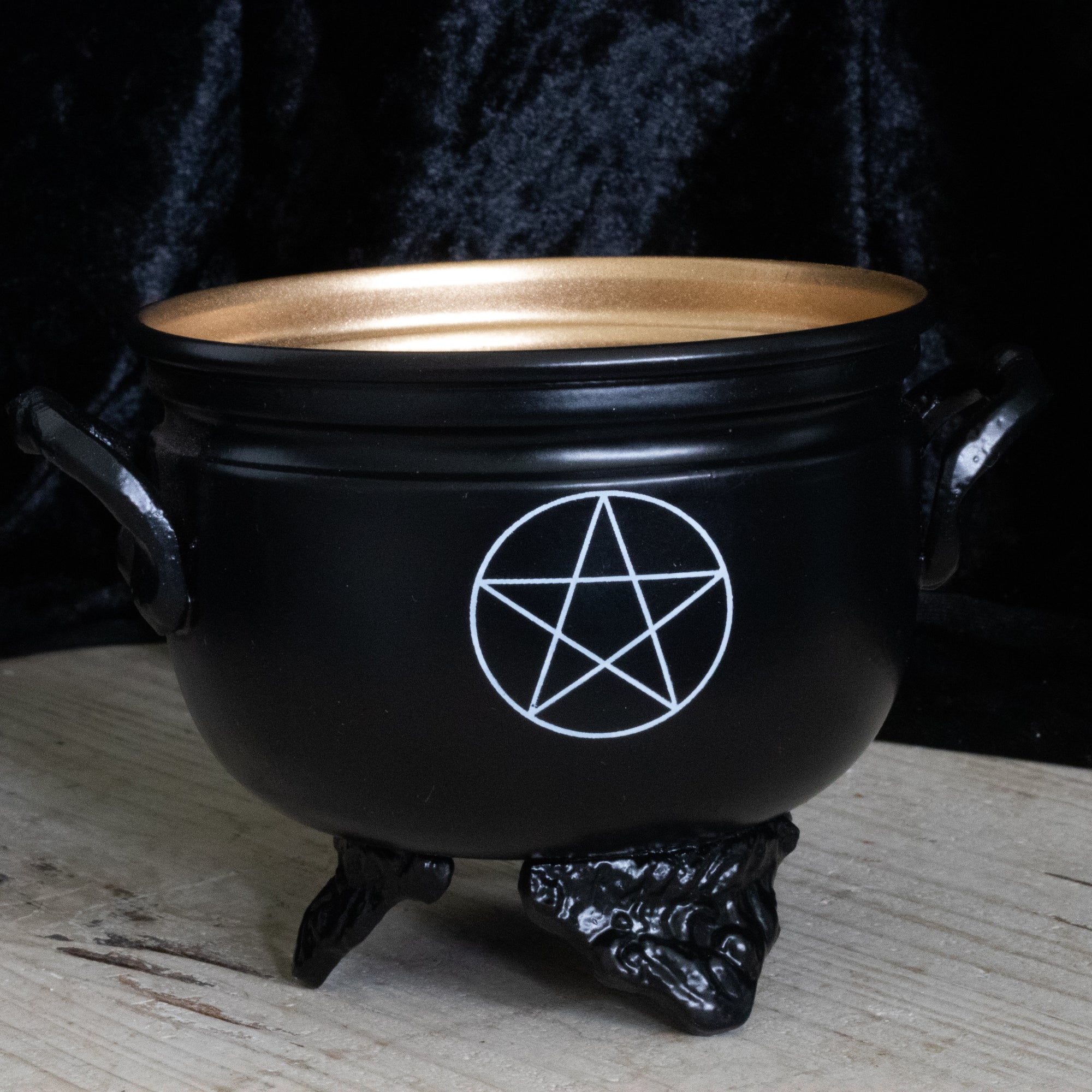 11cm  Golden  Pentacle Metal Cauldron