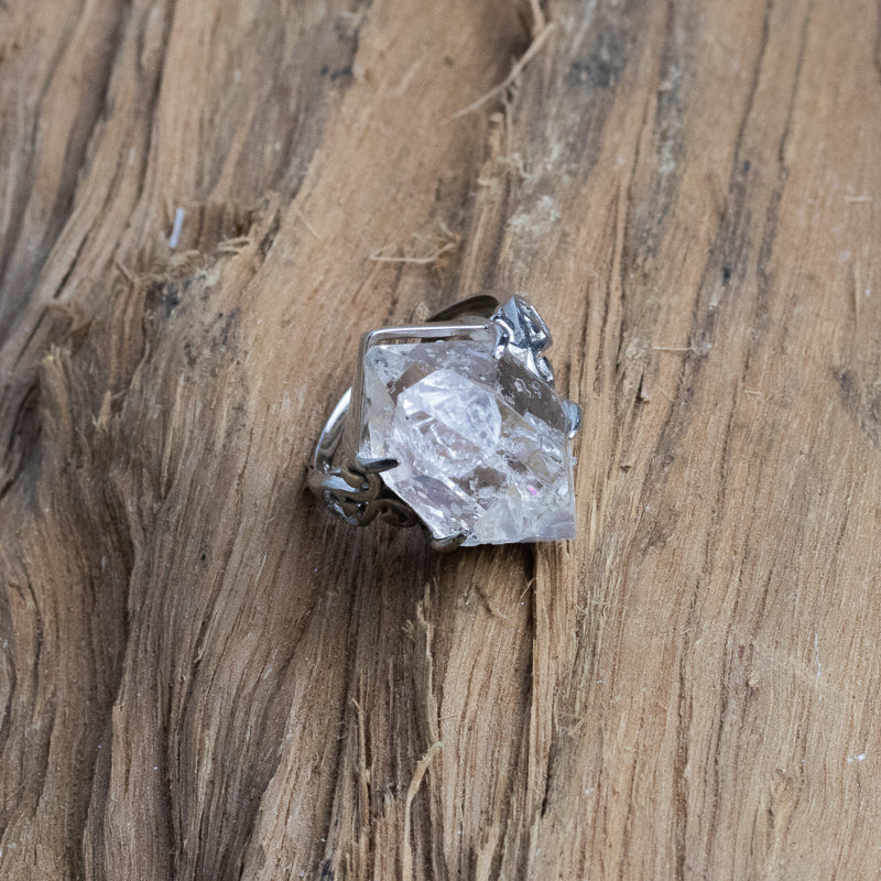Bespoke Sterling Sliver Herkimer Diamond Ring HDR8
