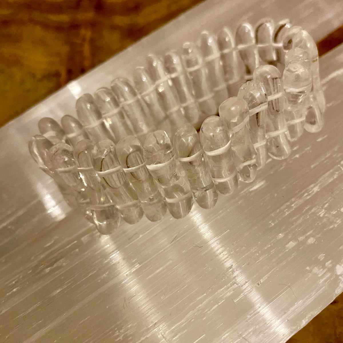 Clear Quartz Long Bead Bracelet - The Spirit of Life