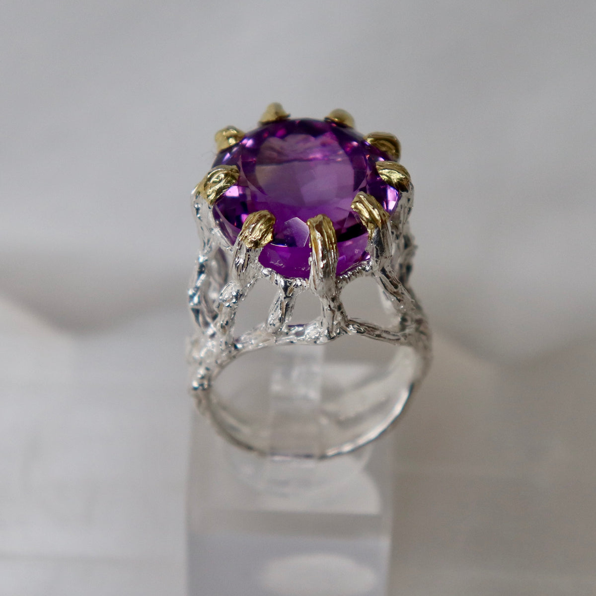 Amethyst Sterling Silver Ring Sz 9 - The Spirit of Life