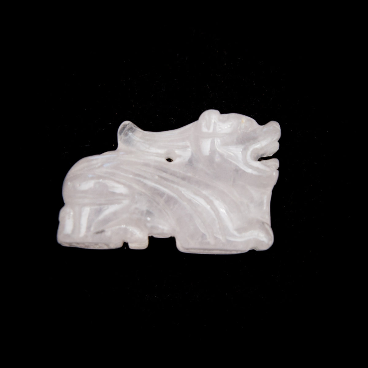 Rose Quartz Dragon with Hole - The Spirit of Life
