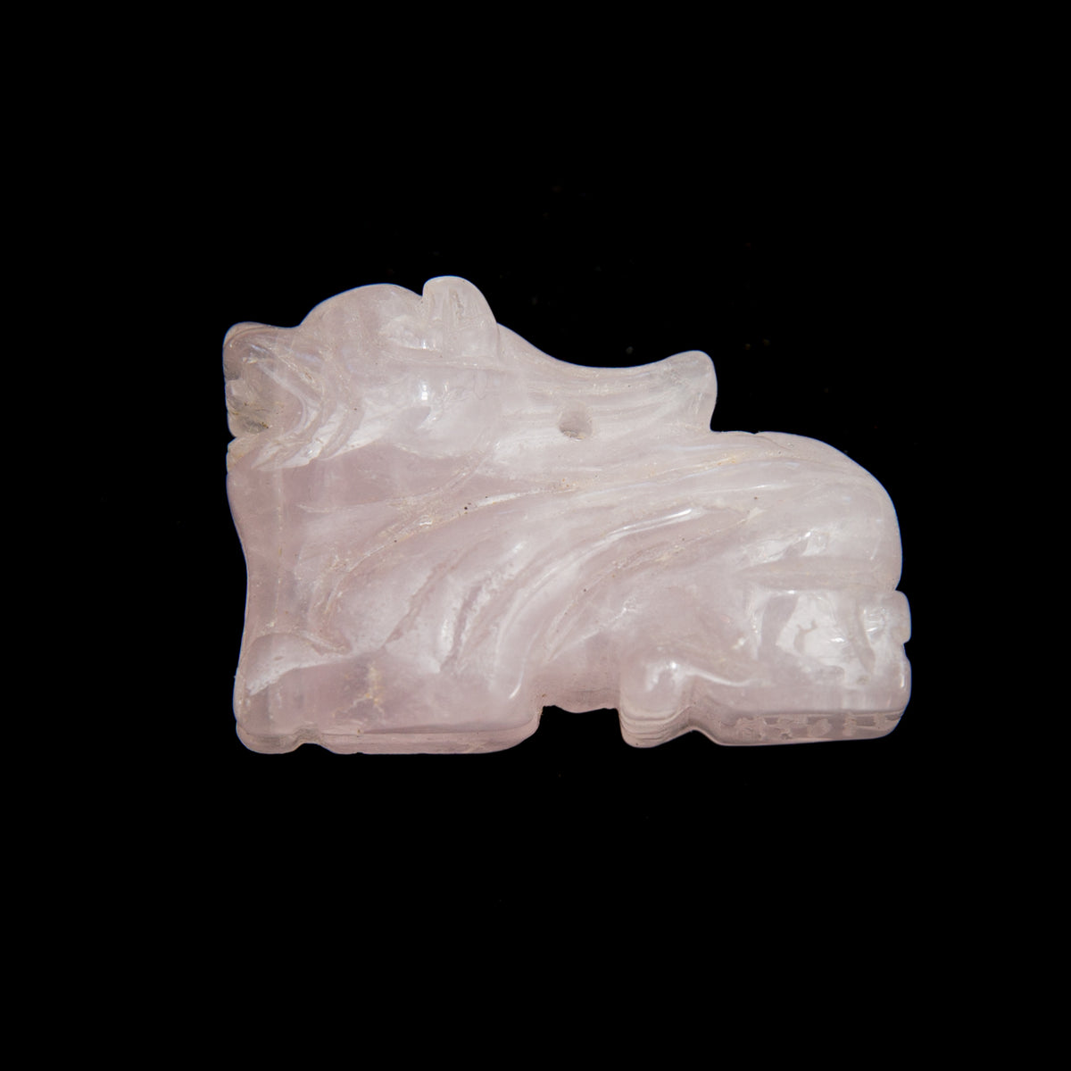Rose Quartz Dragon with Hole - The Spirit of Life
