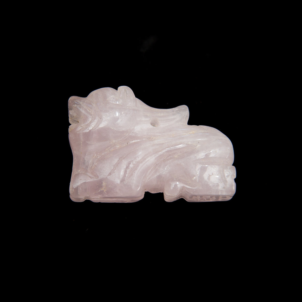 Rose Quartz Dragon with Hole - The Spirit of Life