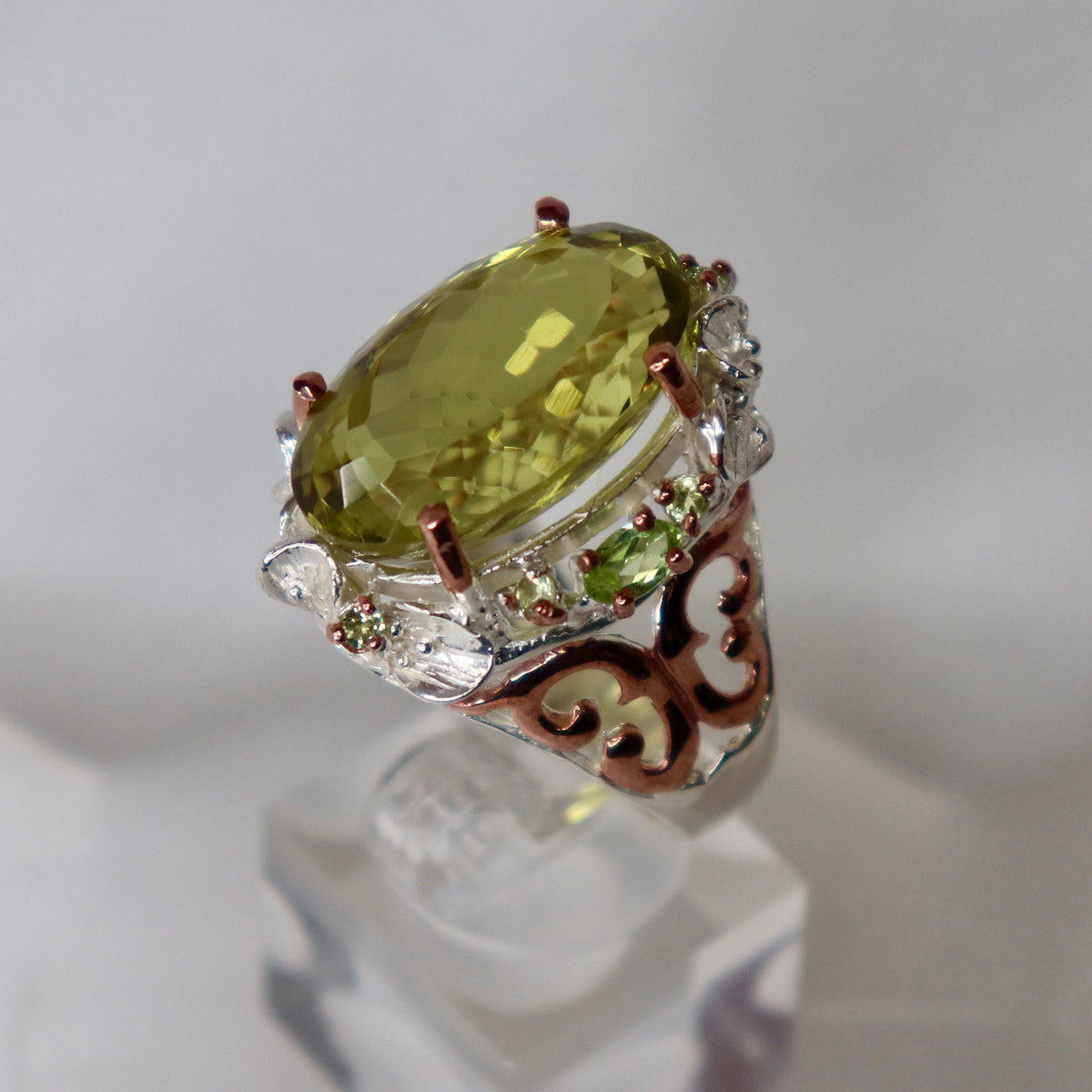 Lemon Quartz Sterling Silver Ring Sz 8 - The Spirit of Life