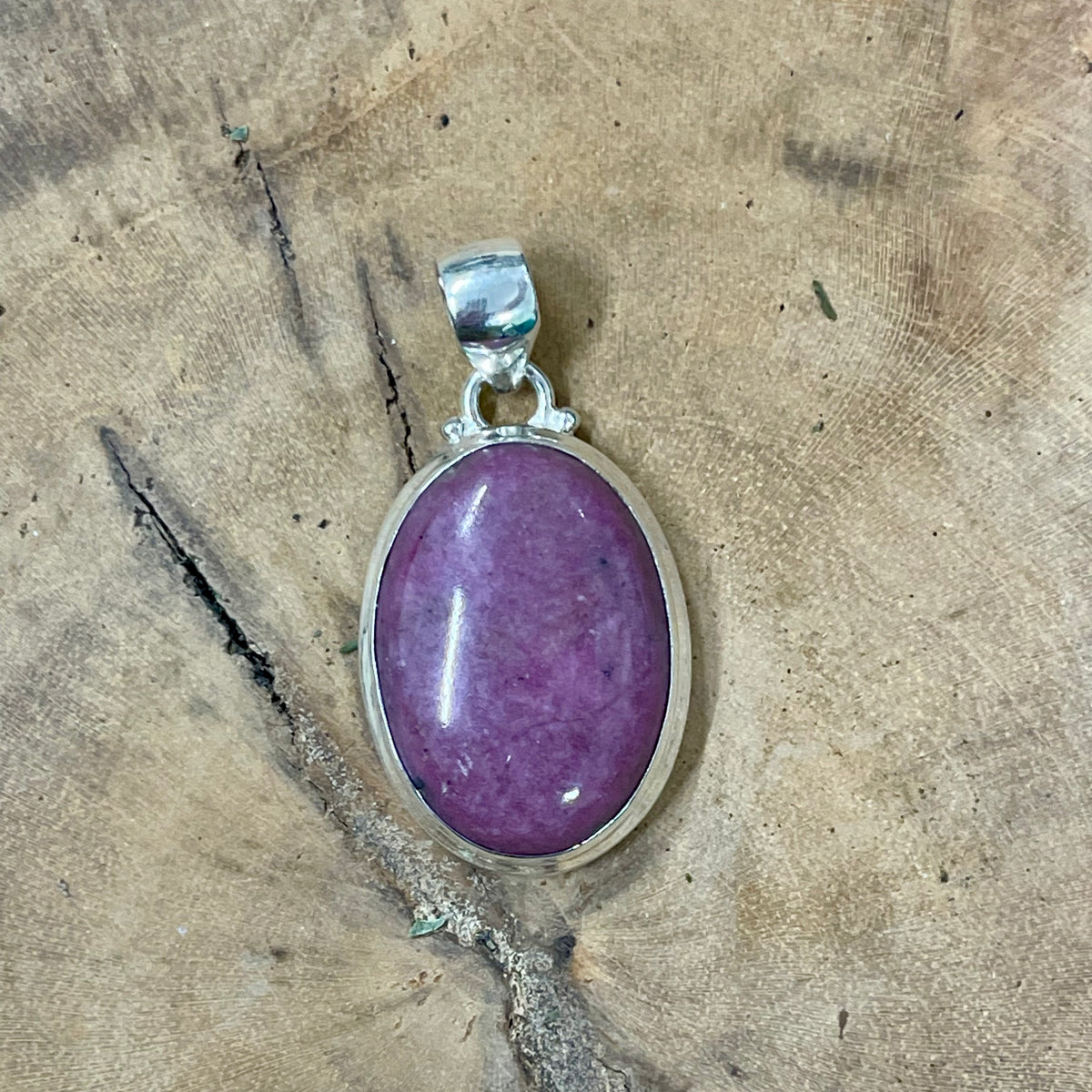 Sterling Silver Rhodonite Pendant