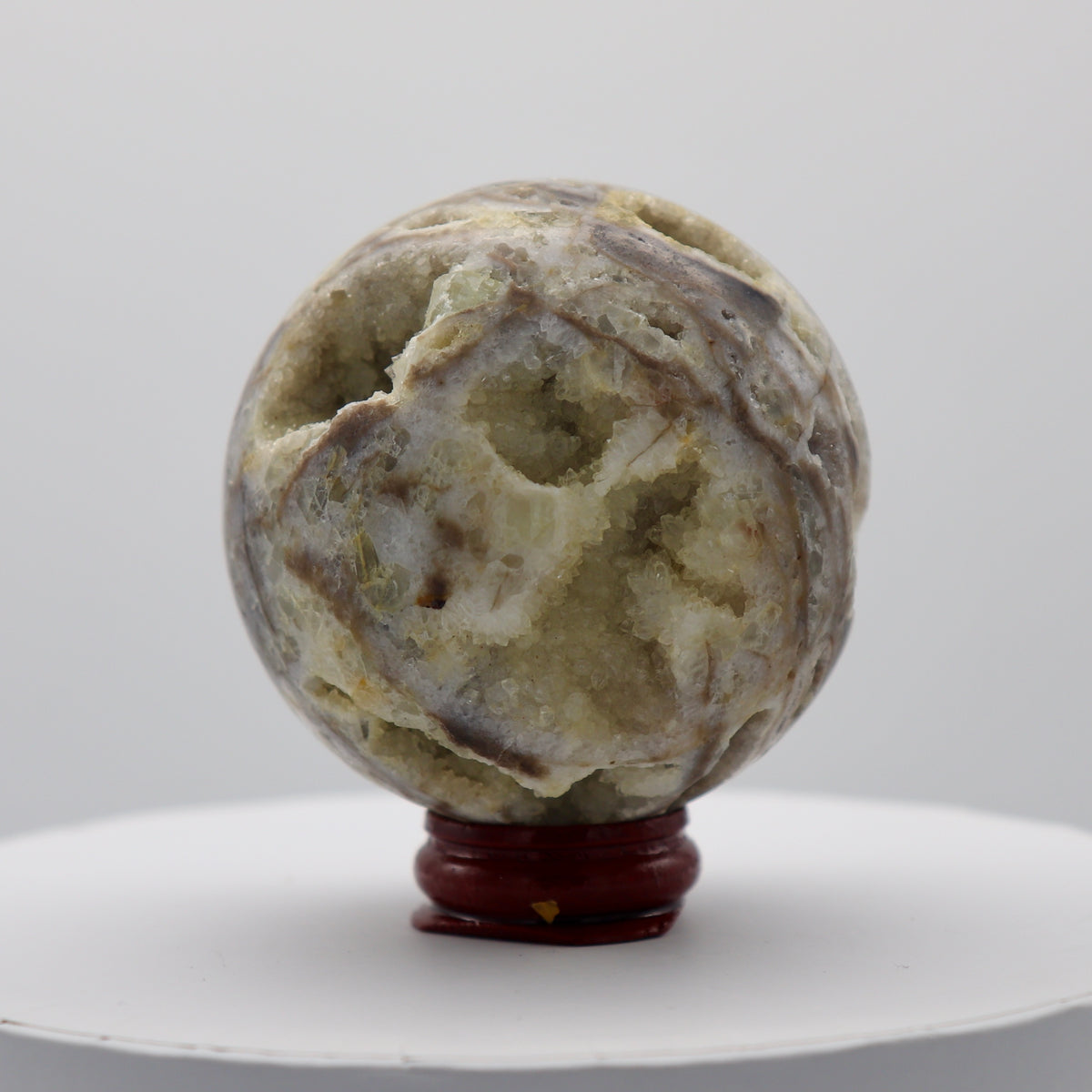 Agate Sphere with natural geode 365g - The Spirit of Life