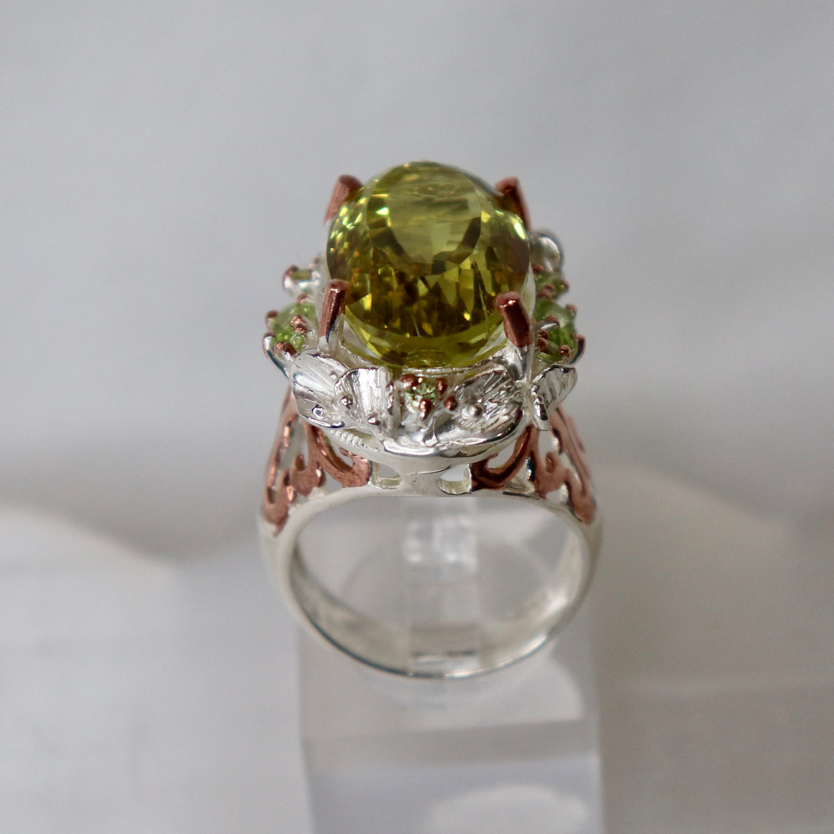 Lemon Quartz Sterling Silver Ring Sz 8 - The Spirit of Life