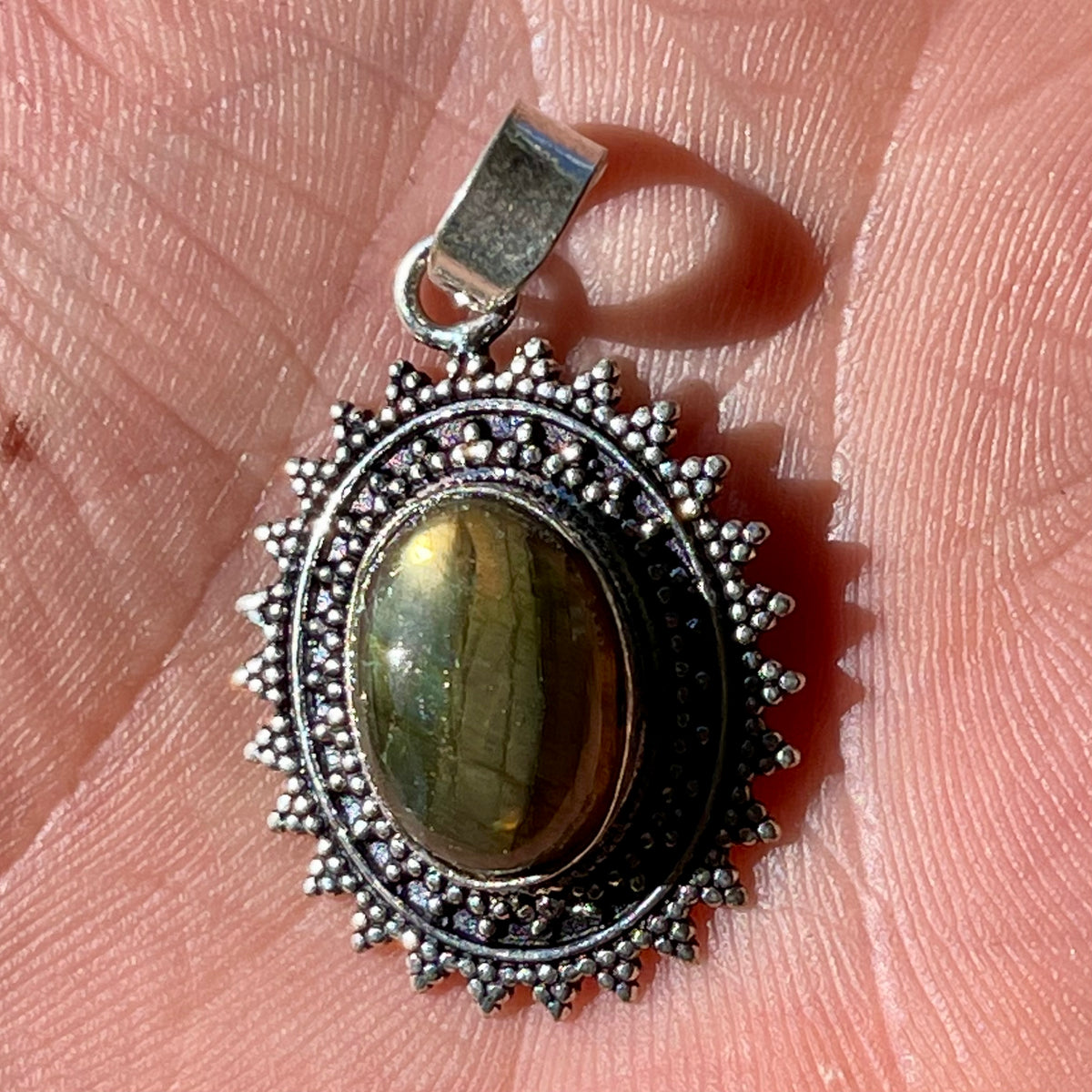 Labradorite Silver Plated Pendant - The Spirit of Life