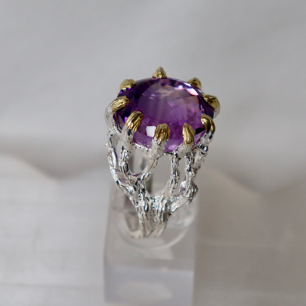 Amethyst Sterling Silver Ring Sz 9 - The Spirit of Life