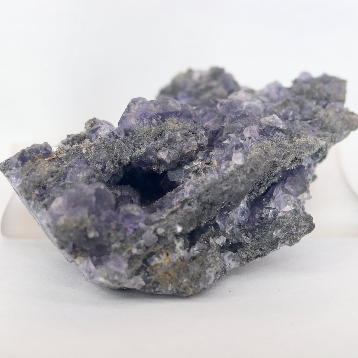 Purple cube Fluorite Cluster on Matrix - The Spirit of Life