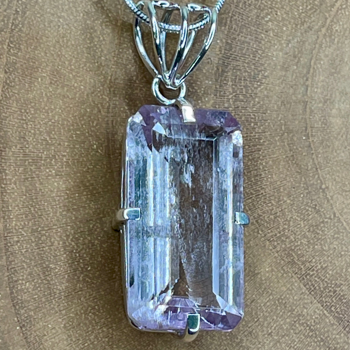 Stunning Kunzite Sterling Silver Pendant - The Spirit of Life