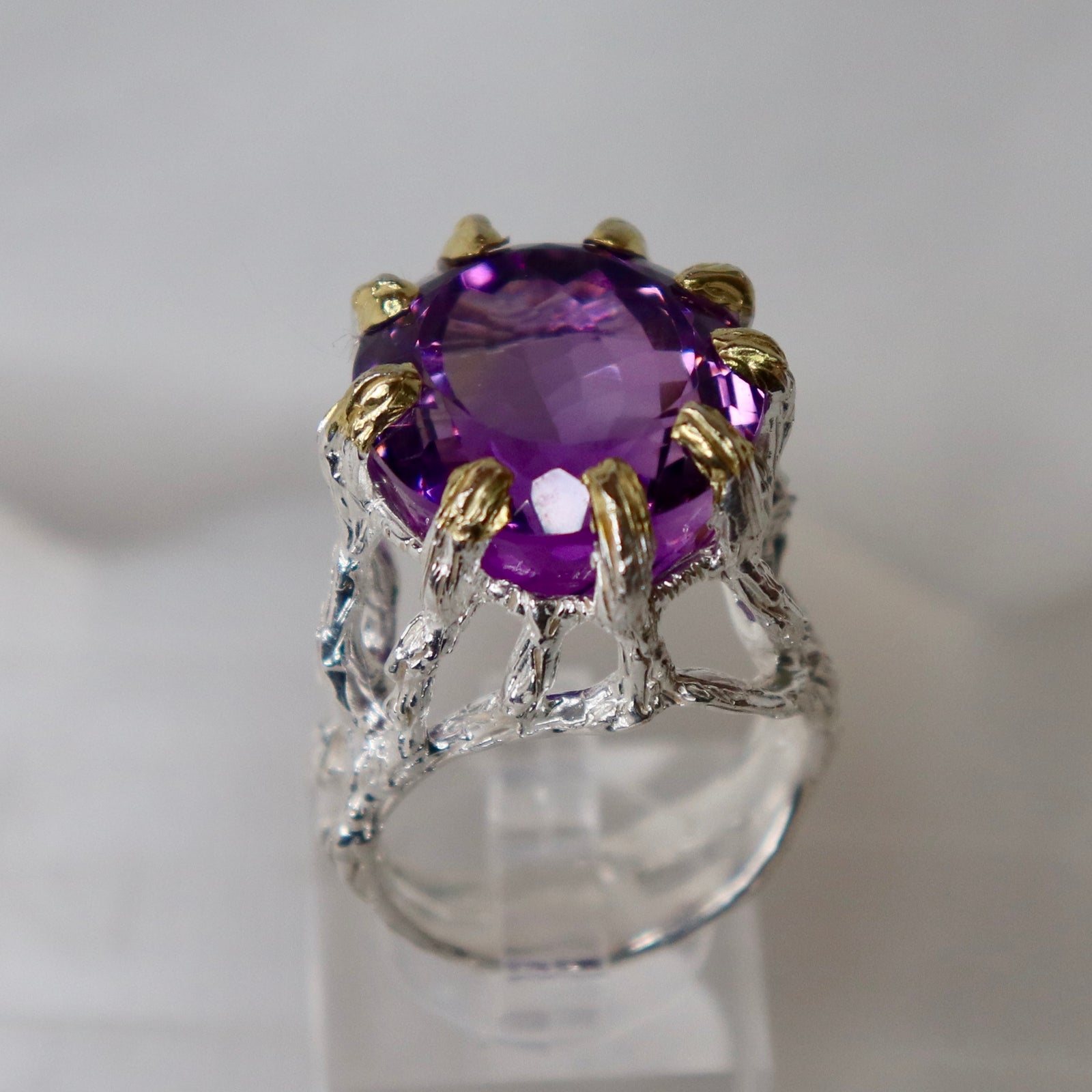 Amethyst Sterling Silver Ring Sz 9 - The Spirit of Life