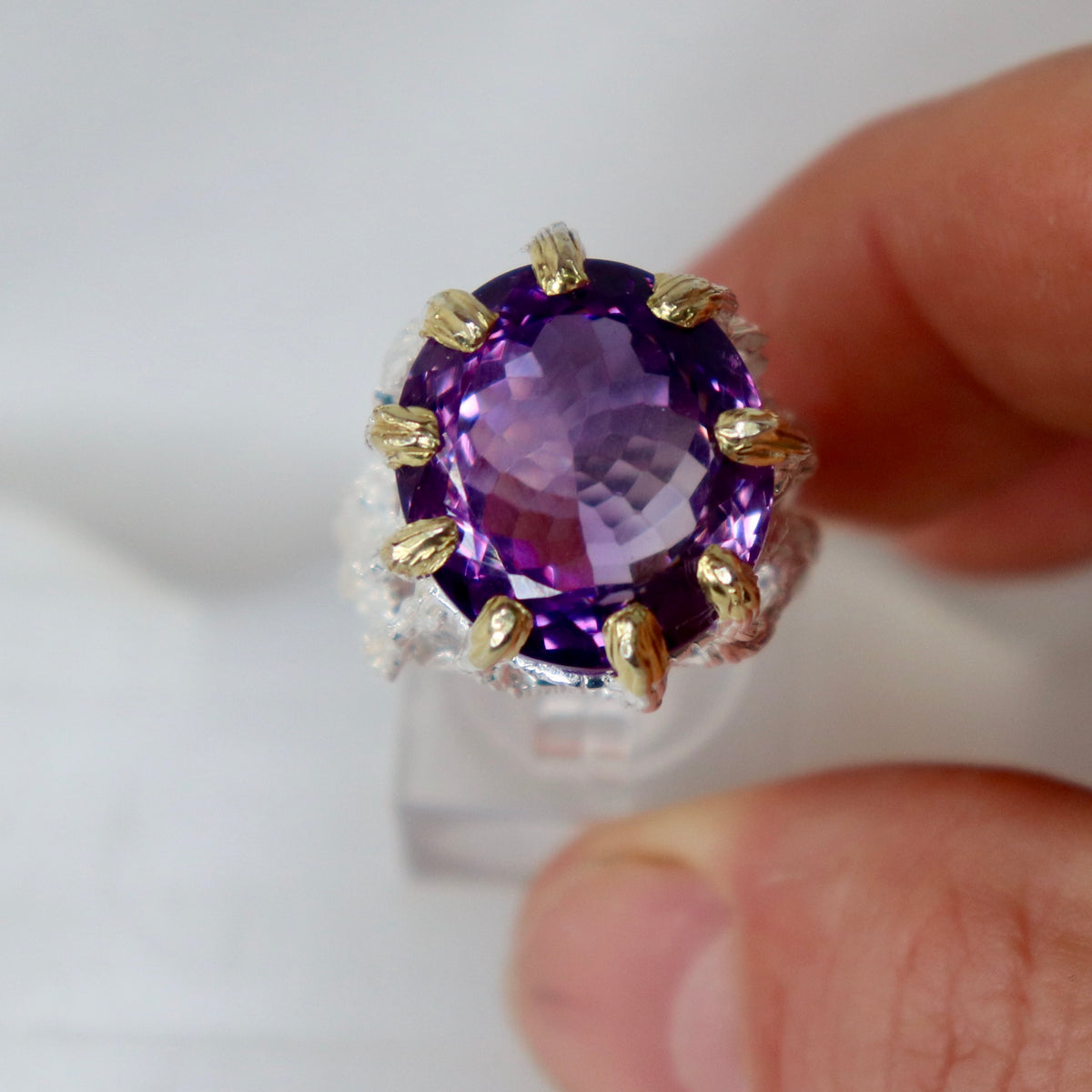 Amethyst Sterling Silver Ring Sz 9 - The Spirit of Life