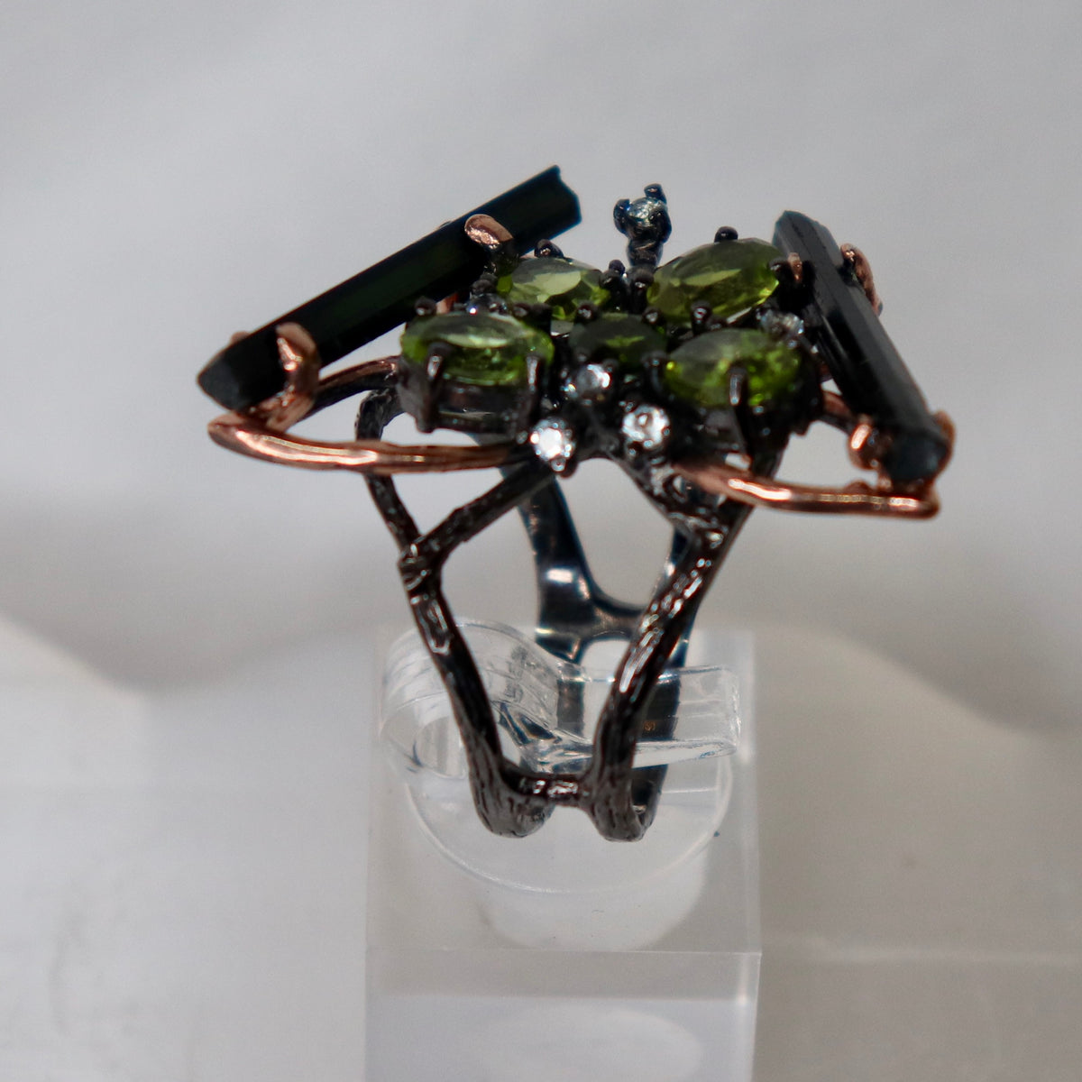 Tourmaline Butterfly Sterling Silver Ring Sz 8 - The Spirit of Life