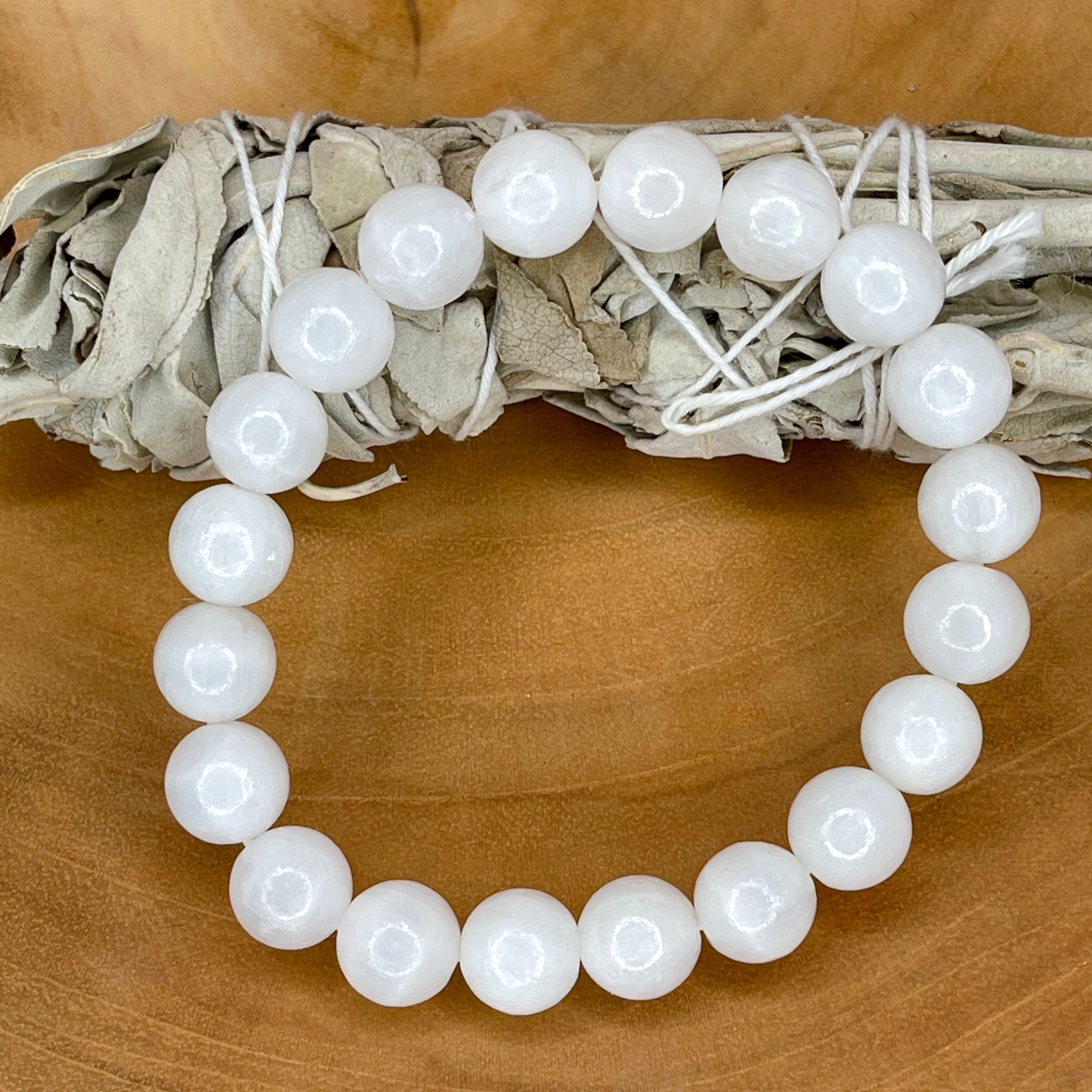 Selenite deals stone bracelet