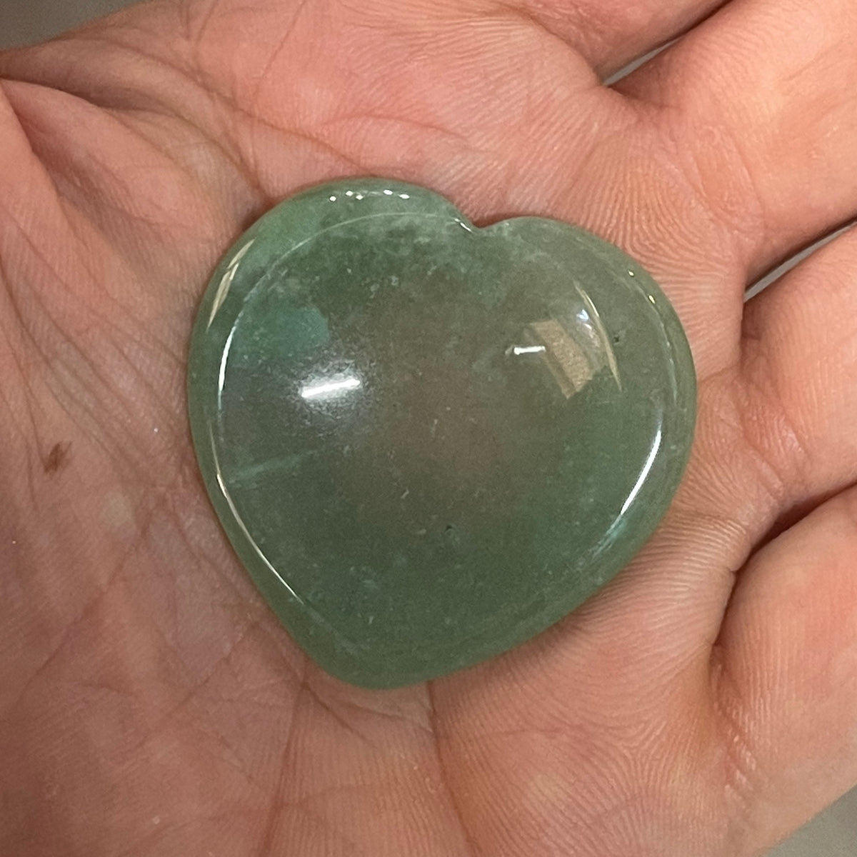 Green Aventurine Heart Palm Stone - The Spirit of Life