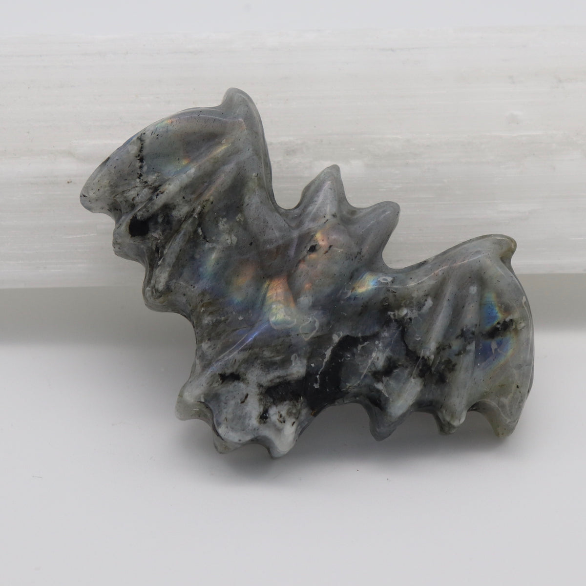 Labradorite Bat Carving 61g - The Spirit of Life