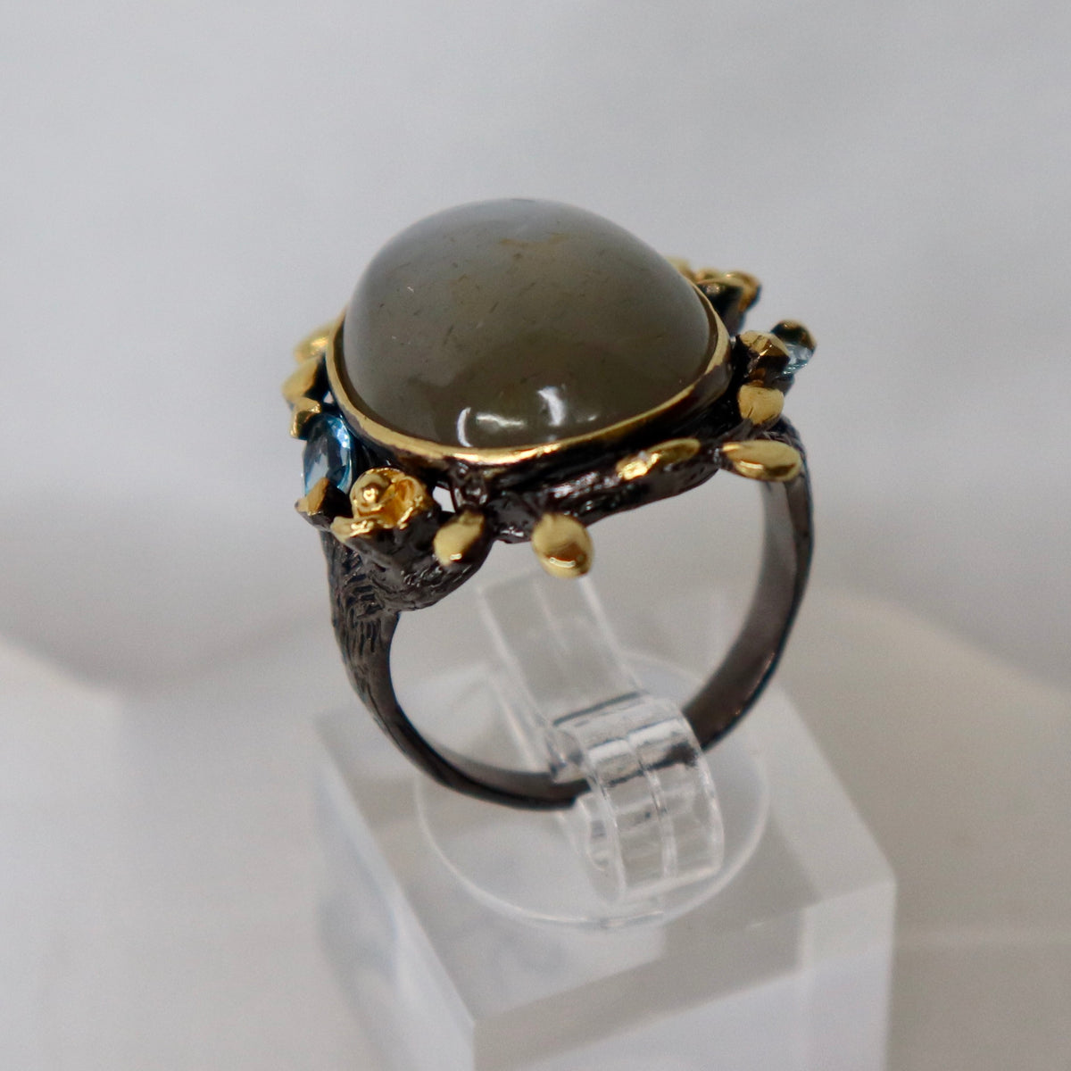 Cats Eye Sterling Silver Ring Sz 7.25 - The Spirit of Life