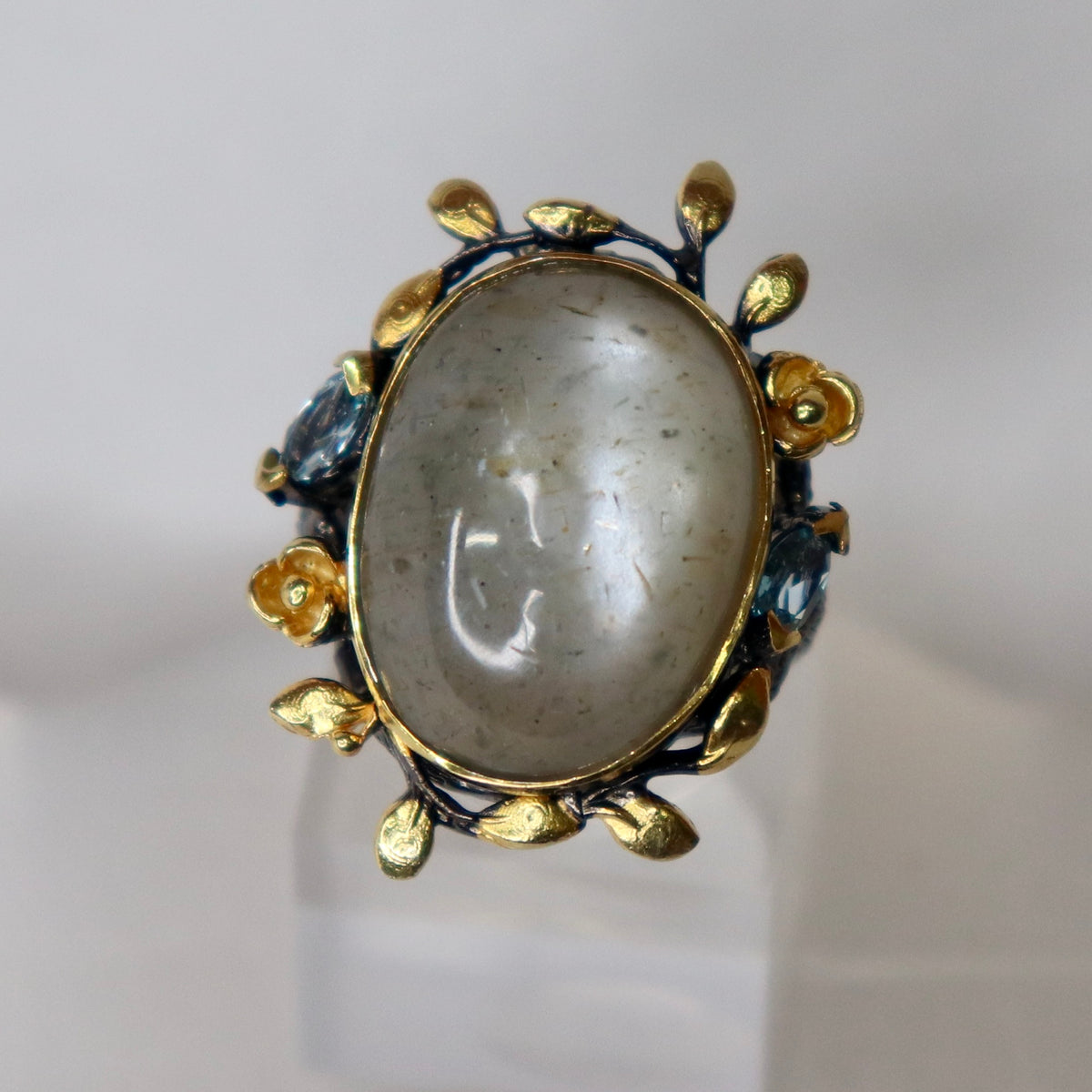 Cats Eye Sterling Silver Ring Sz 7.25 - The Spirit of Life