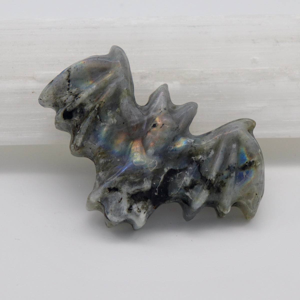 Labradorite Bat Carving 61g - The Spirit of Life