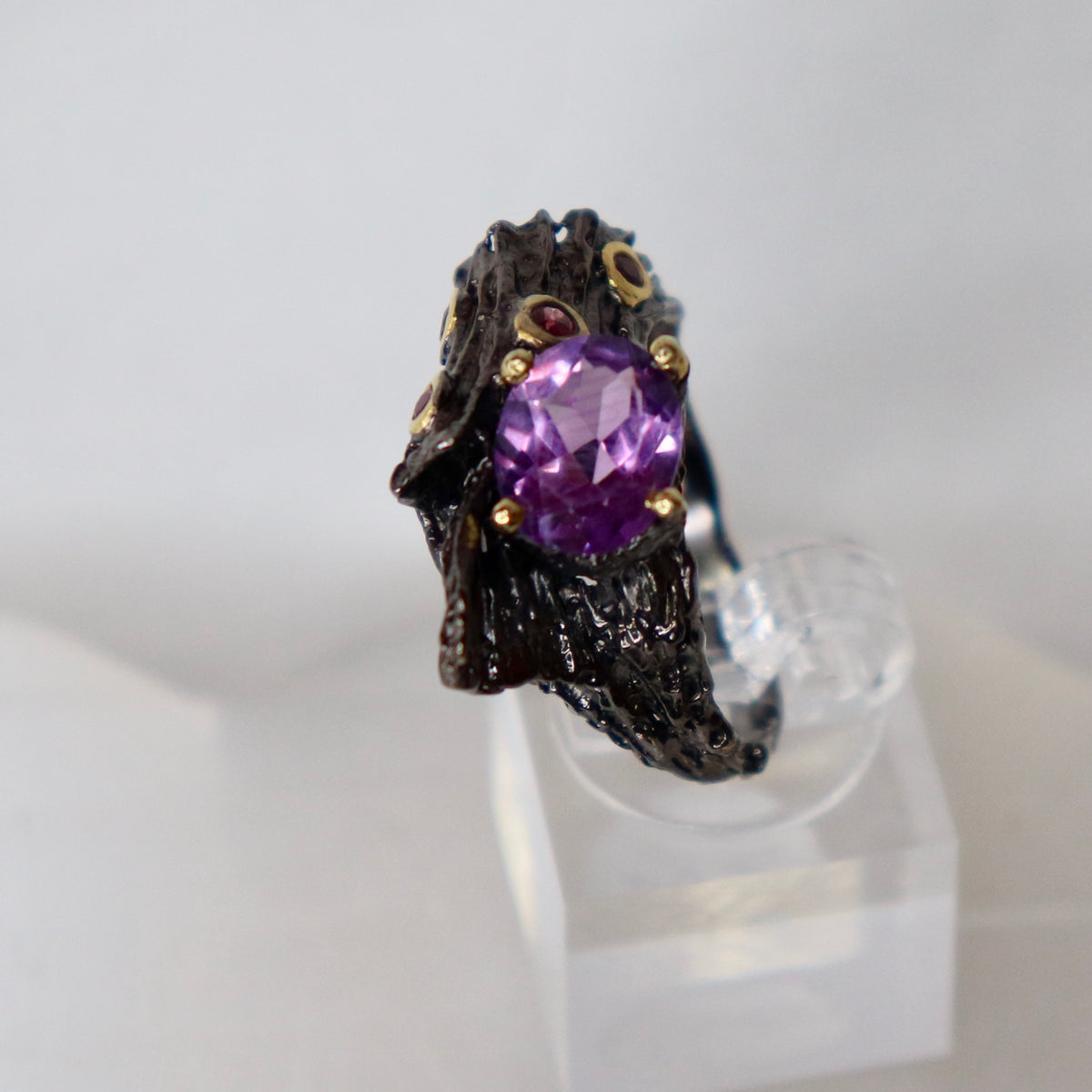 Amethyst Sterling Silver Ring Sz 8.5 - The Spirit of Life