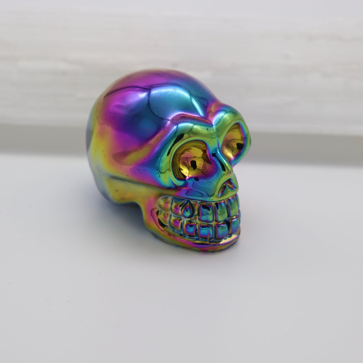 Titanium Quartz Skull Carving. 95g