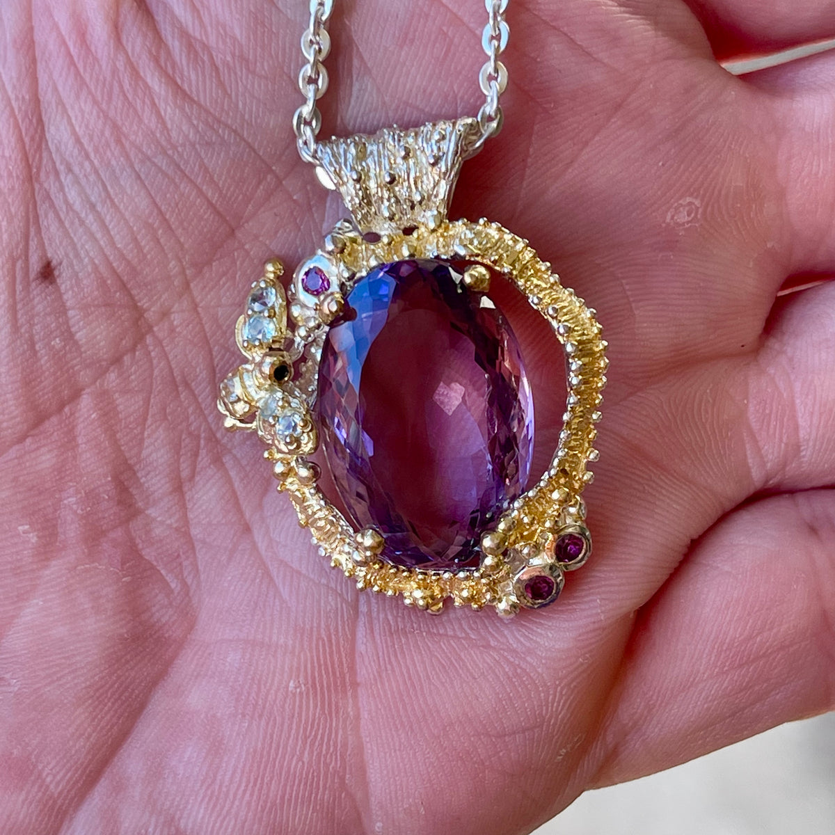 Stunning Amethyst &amp; Topaz Pendant