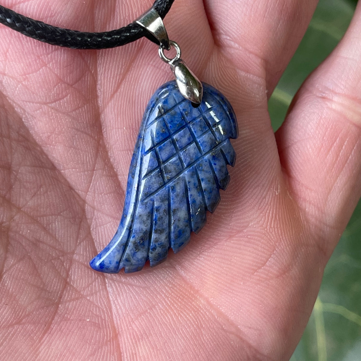 Lapis Lazuli Wing Pendant